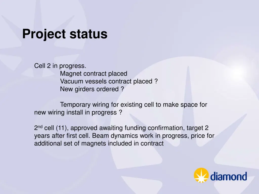 project status