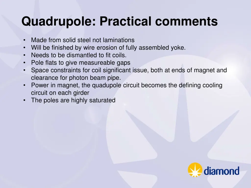 quadrupole practical comments