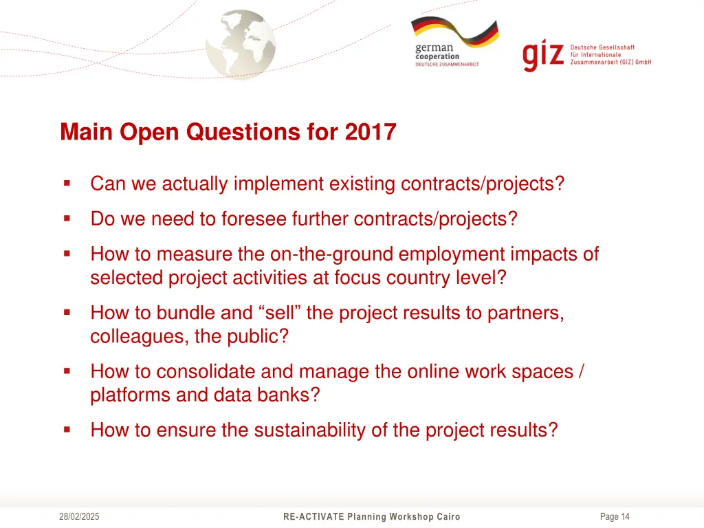 main open questions for 2017