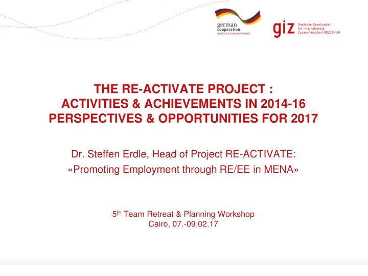 the re activate project activities achievements
