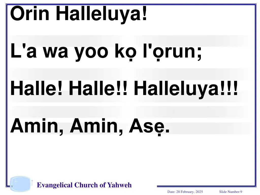 orin halleluya