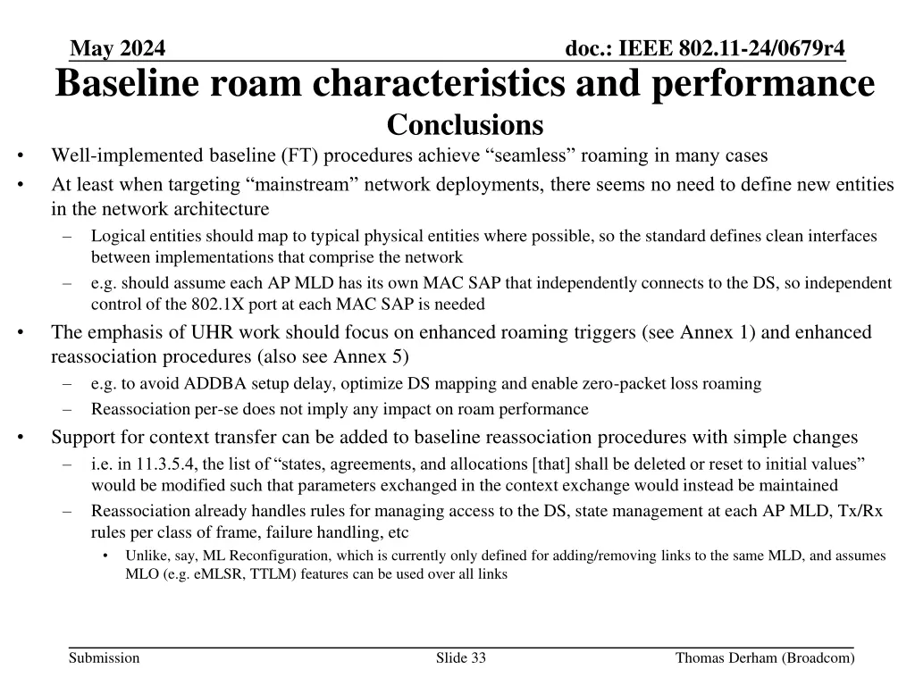 may 2024 baseline roam characteristics