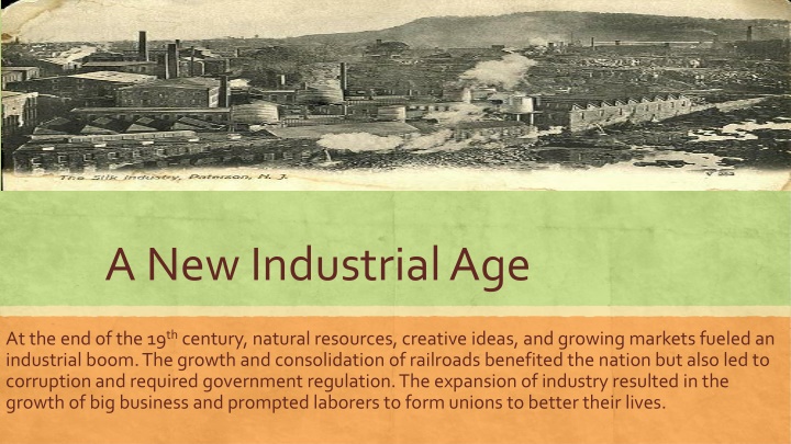 a new industrial age