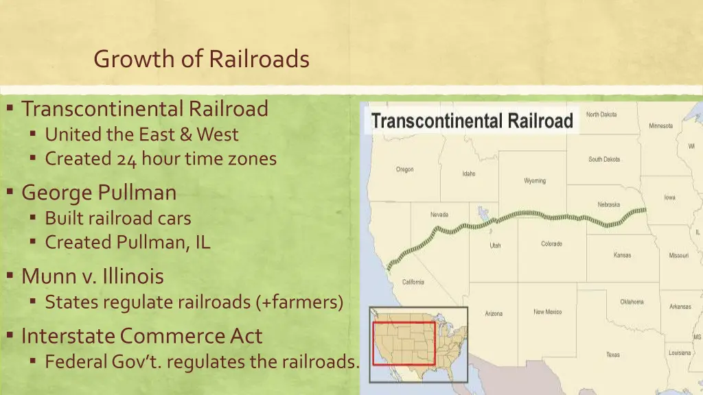 growth of railroads