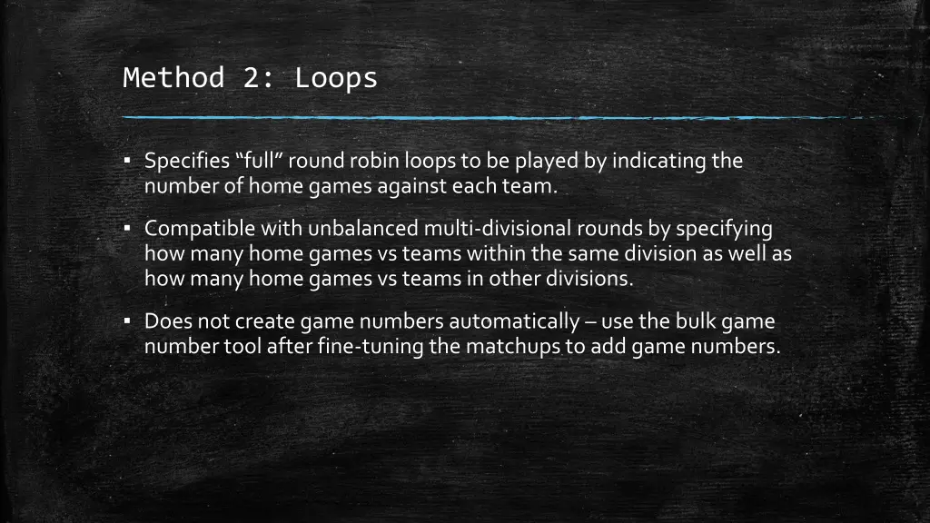 method 2 loops