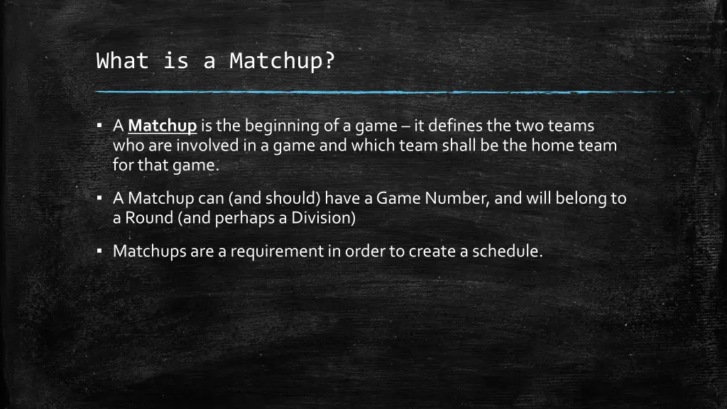 what is a matchup