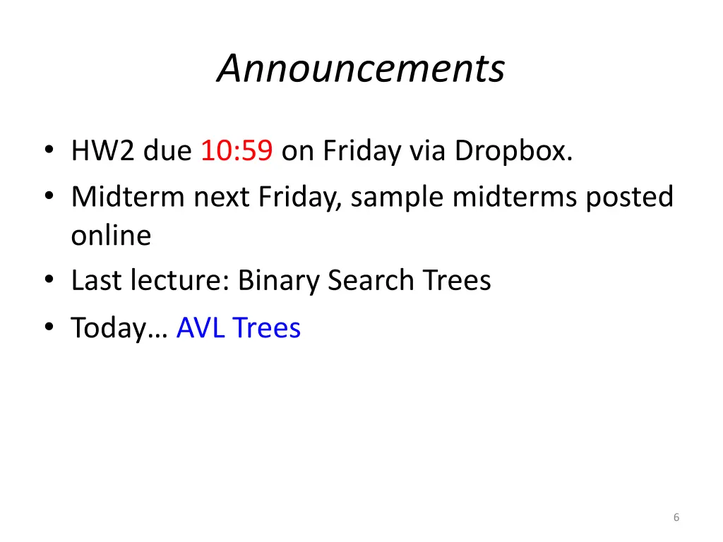 announcements
