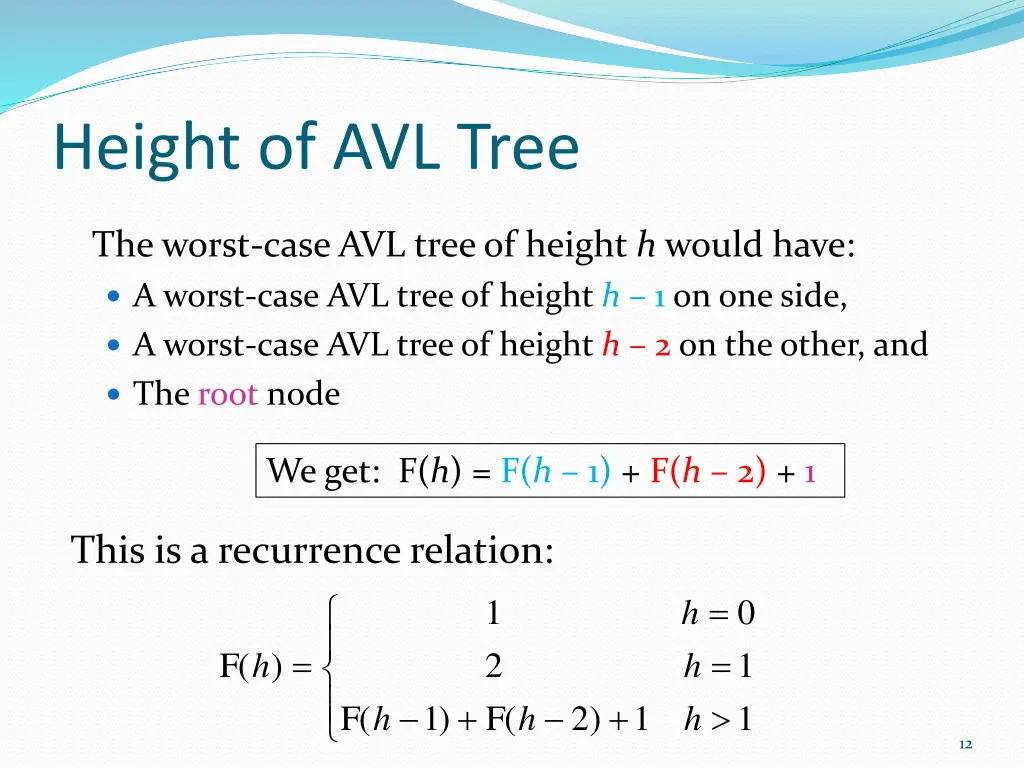 height of avl tree 2