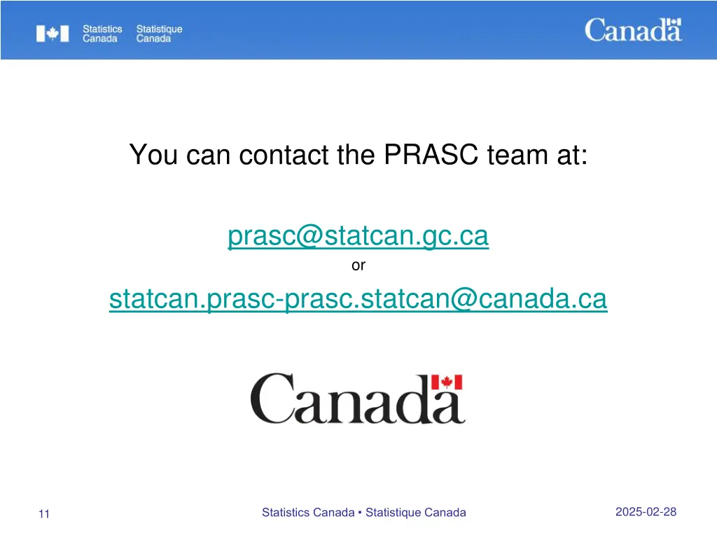 you can contact the prasc team at