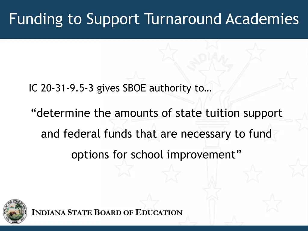 funding to support turnaround academies