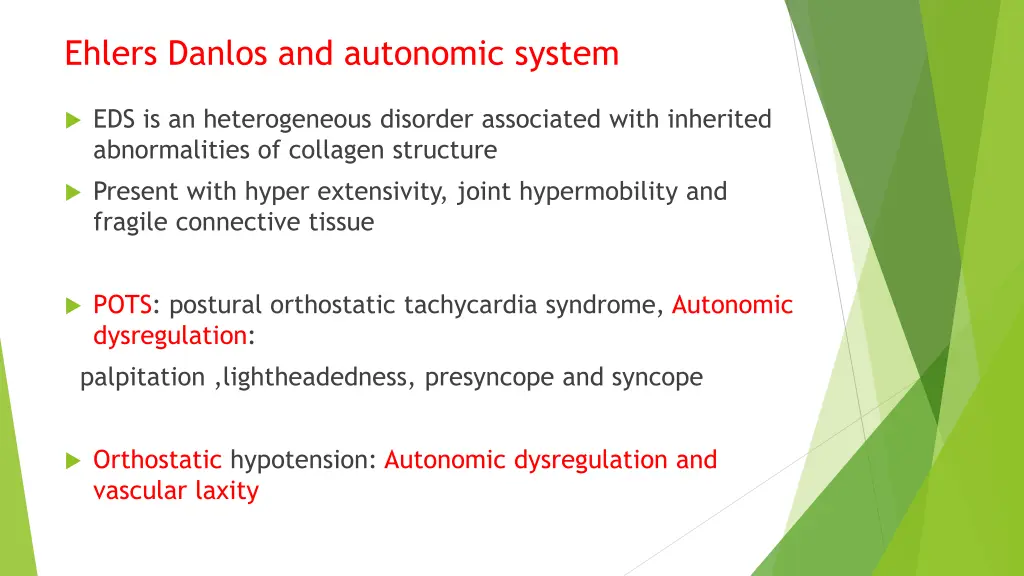 ehlers danlos and autonomic system