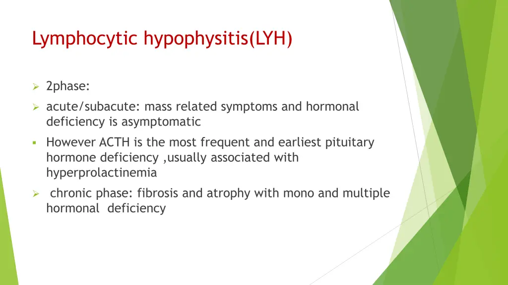 lymphocytic hypophysitis lyh 1