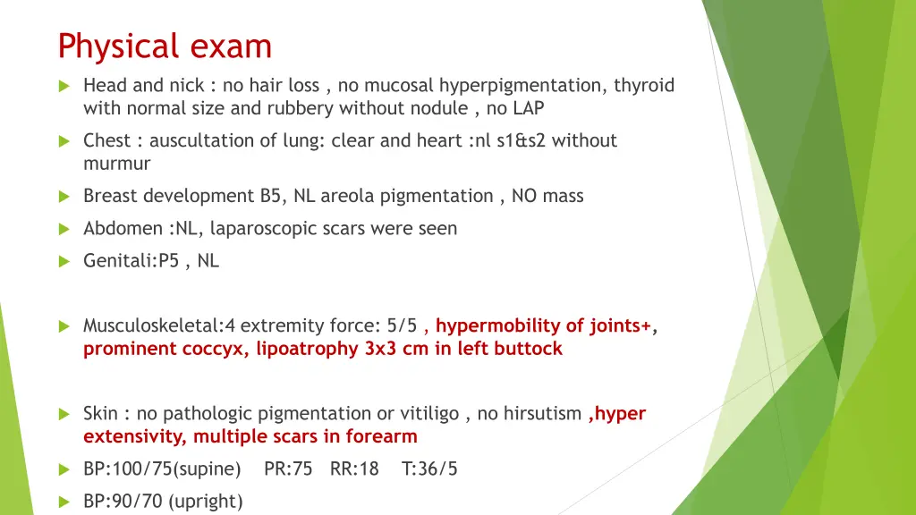 physical exam