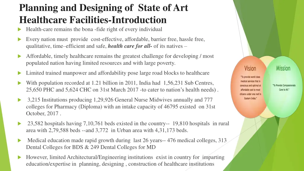 planning and designing of state of art healthcare