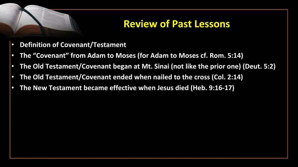 review of past lessons 5