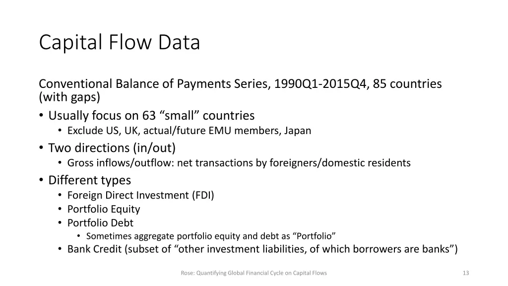 capital flow data