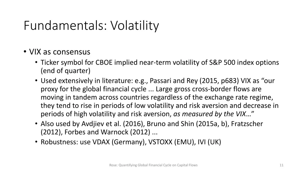fundamentals volatility