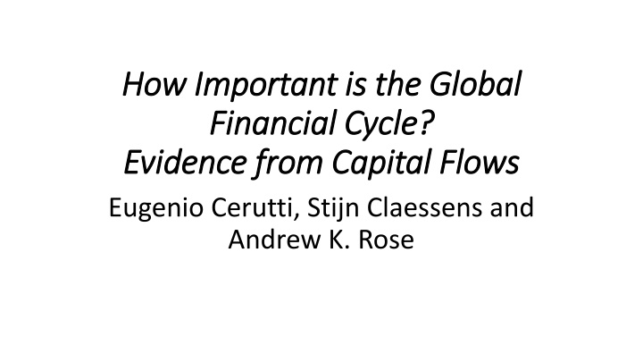 how important is the global how important