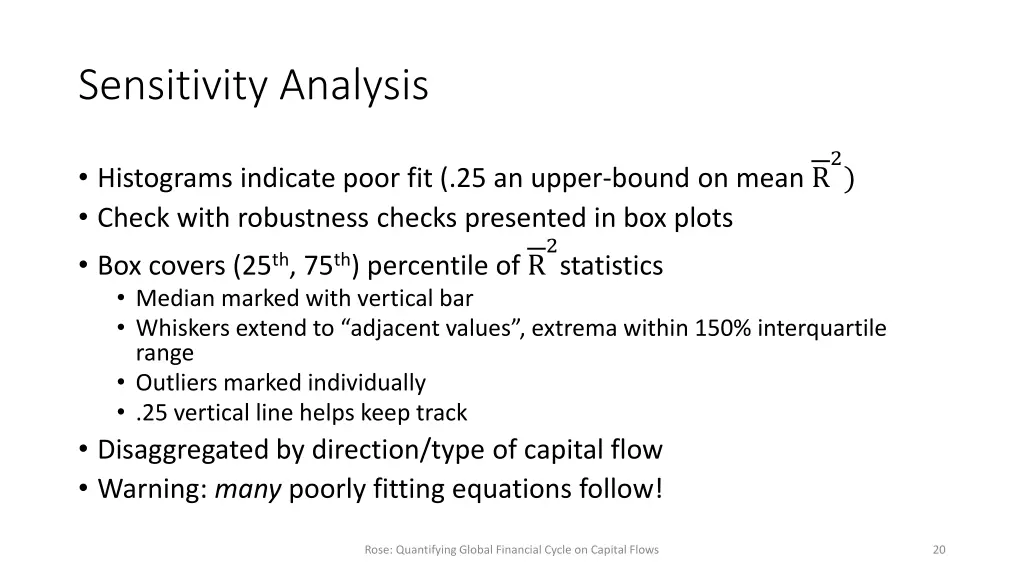 sensitivity analysis