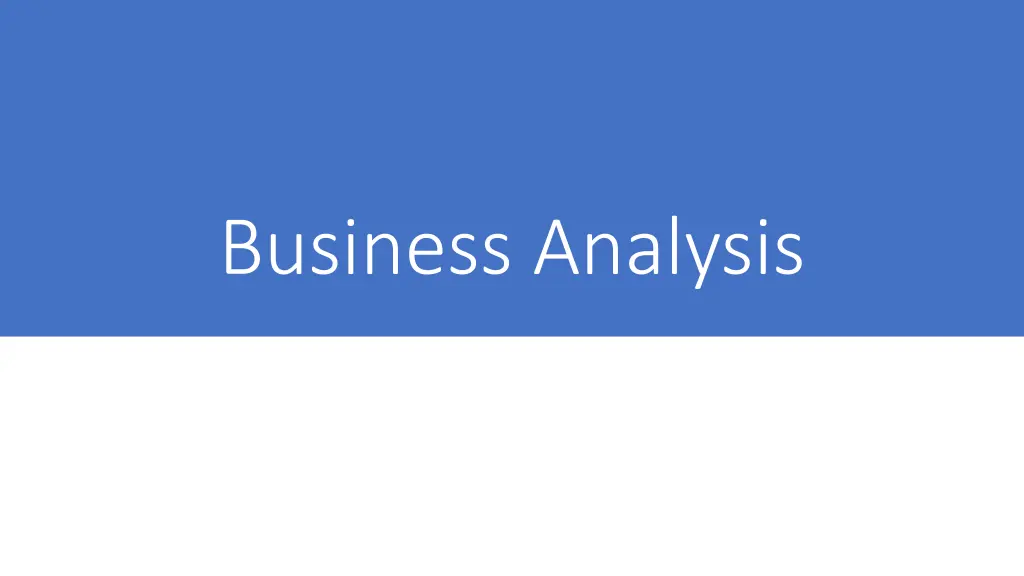business analysis