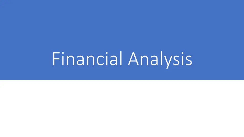 financial analysis