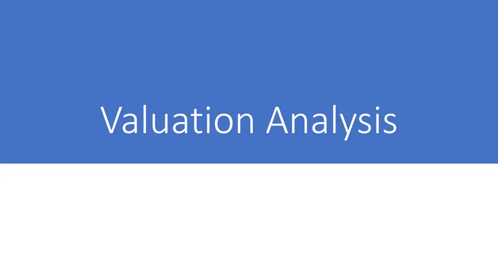 valuation analysis