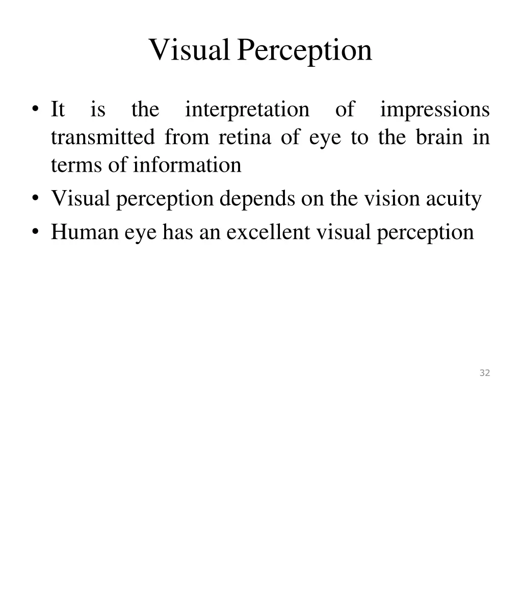 visual perception