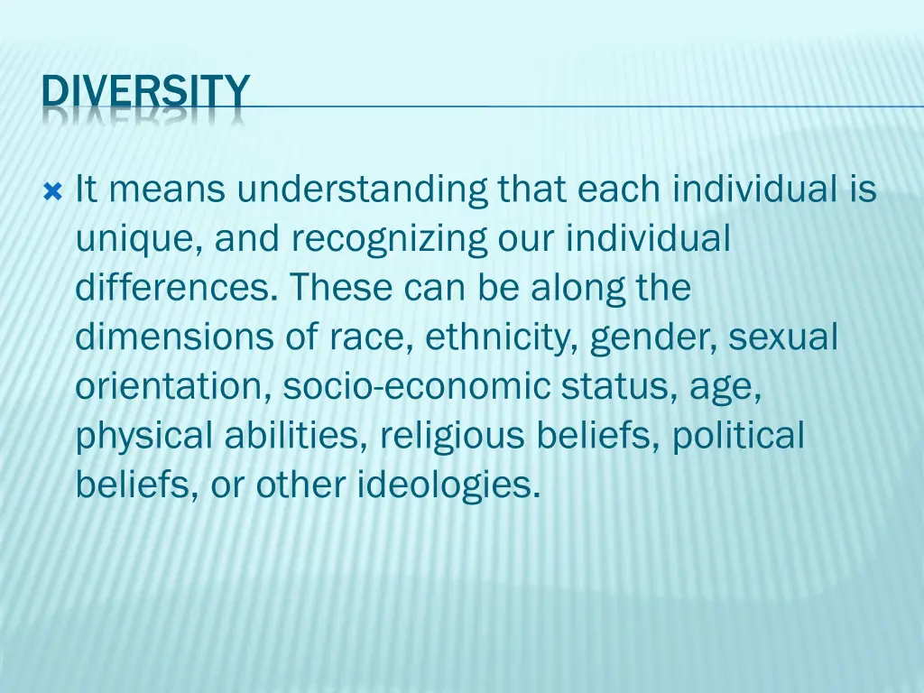 diversity