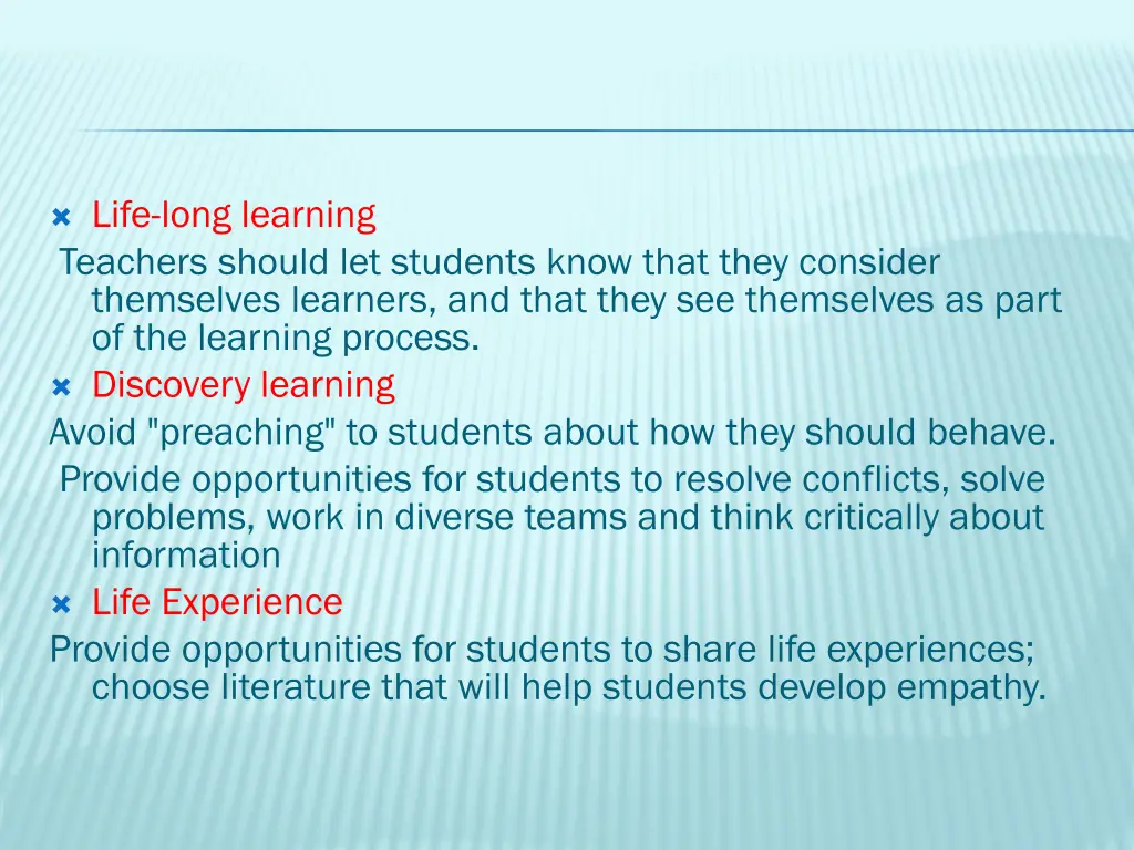 life long learning teachers should let students