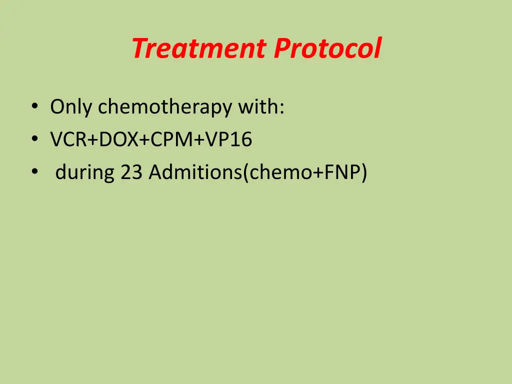treatment protocol