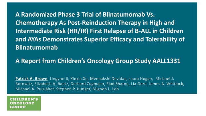 a randomized phase 3 trial of blinatumomab