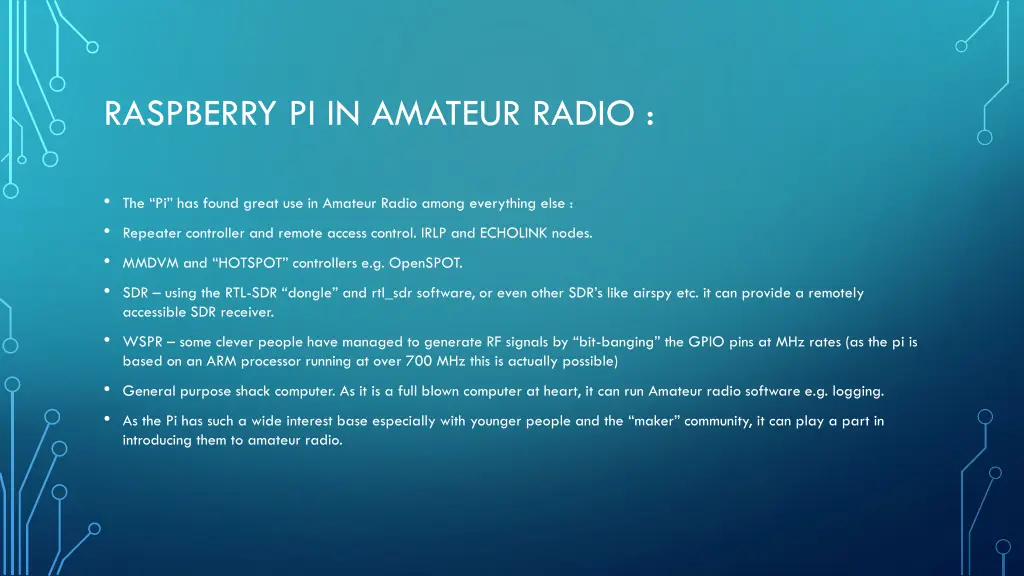 raspberry pi in amateur radio