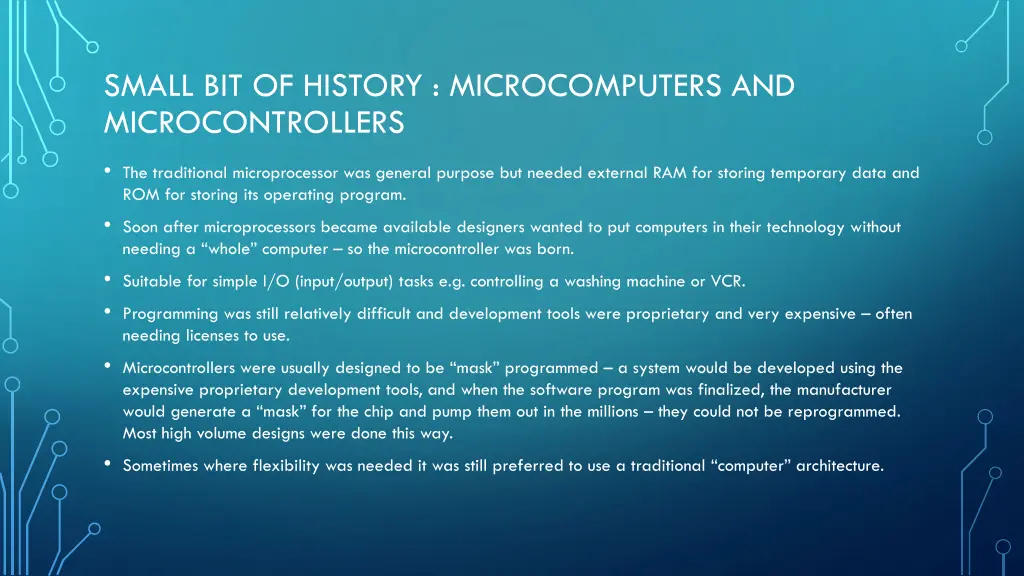 small bit of history microcomputers
