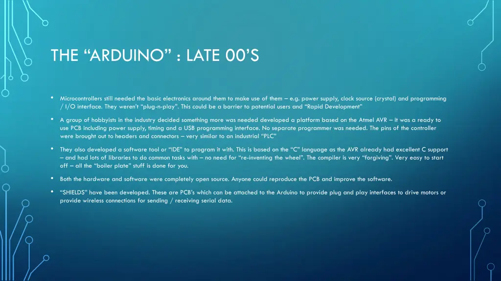 the arduino late 00 s