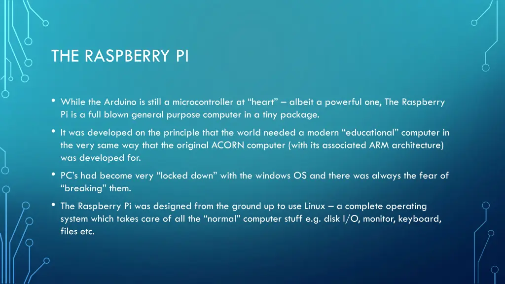 the raspberry pi