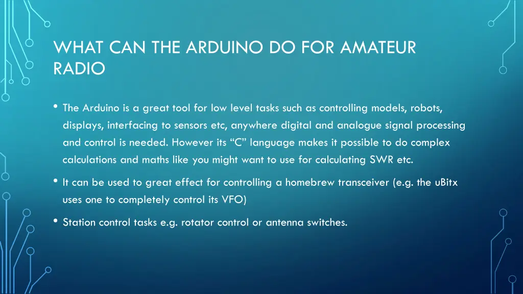 what can the arduino do for amateur radio