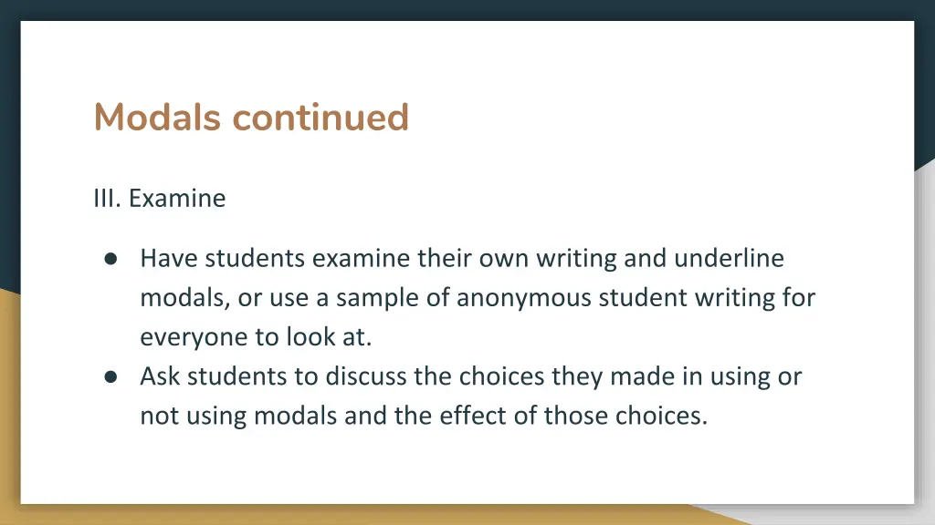 modals continued 1
