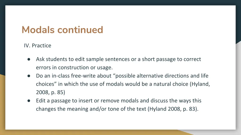modals continued 2