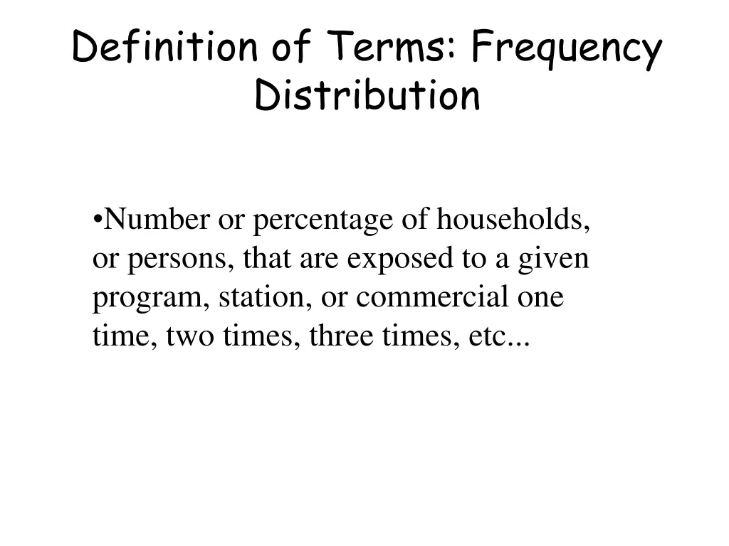 definition of terms frequency distribution