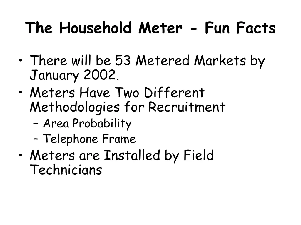 the household meter fun facts