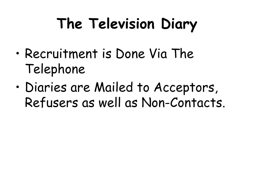 the television diary