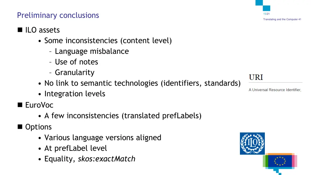 preliminary conclusions