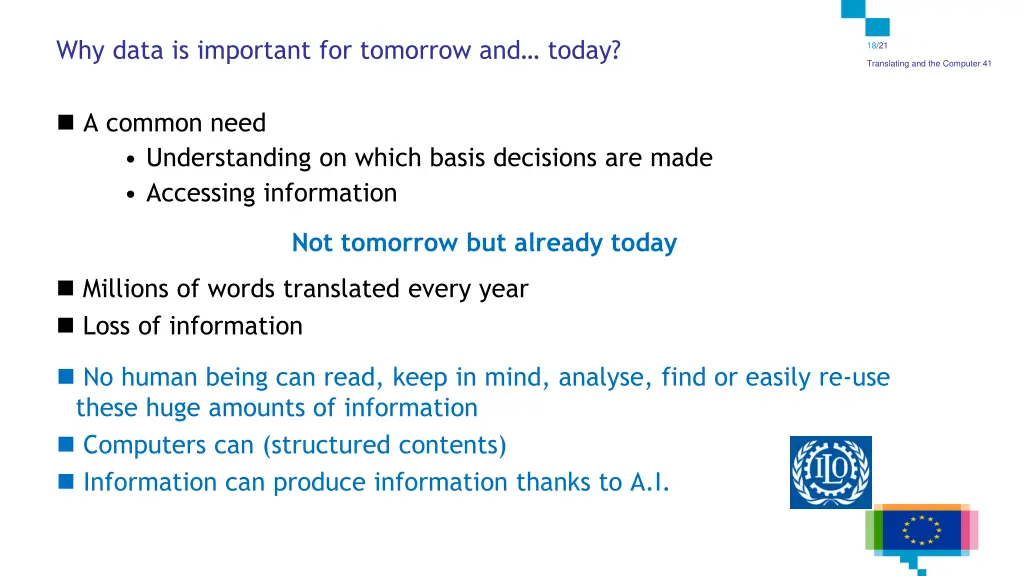 why data is important for tomorrow and today