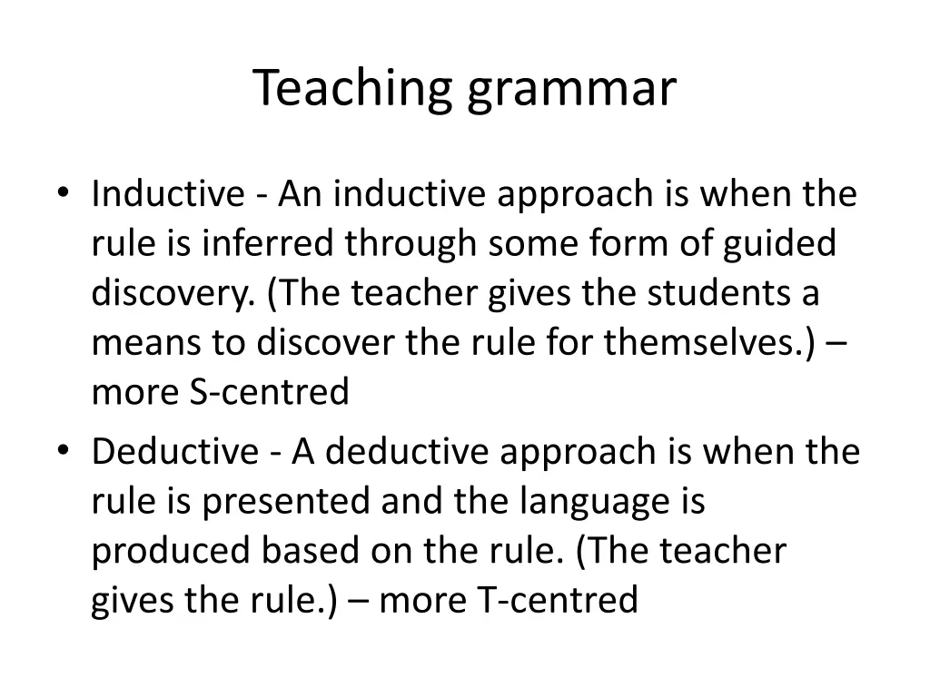 teaching grammar