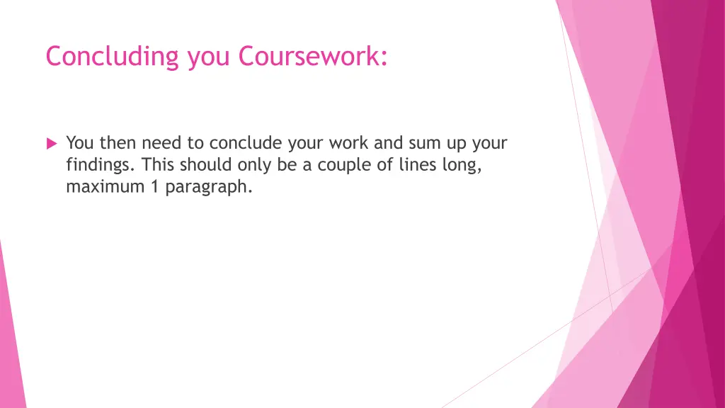 concluding you coursework