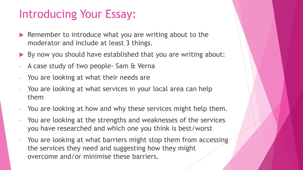 introducing your essay
