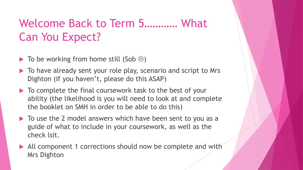 welcome back to term 5 what can you expect
