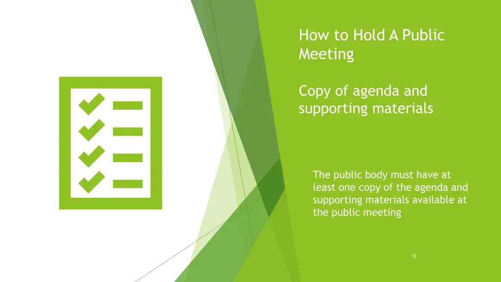 how to hold a public meeting