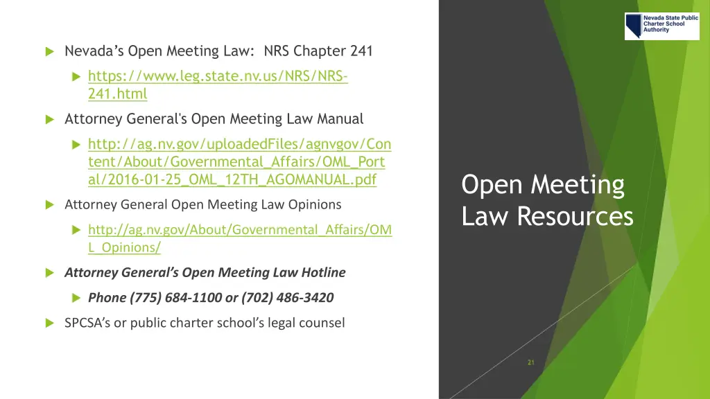 nevada s open meeting law nrs chapter 241