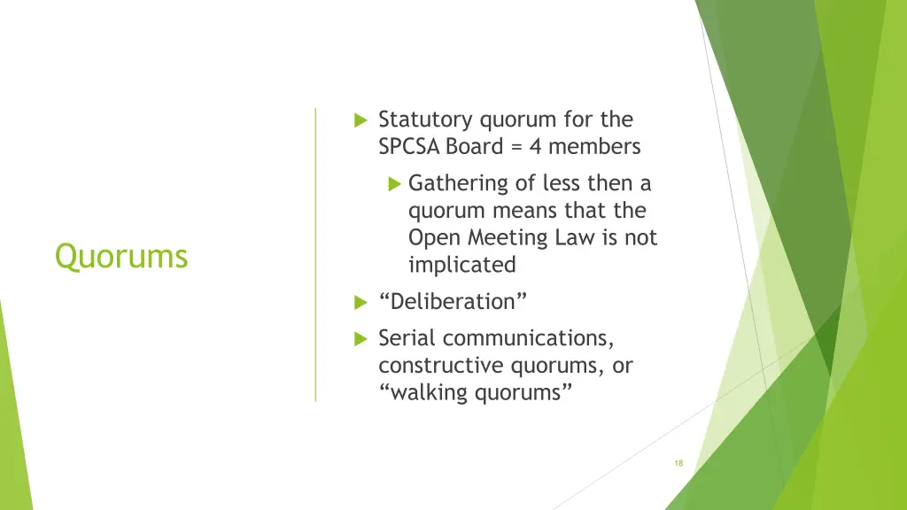 statutory quorum for the spcsa board 4 members